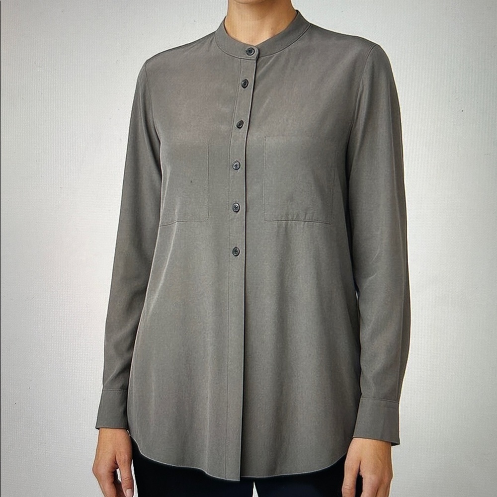 Women’s Silk Button-Up Shirt